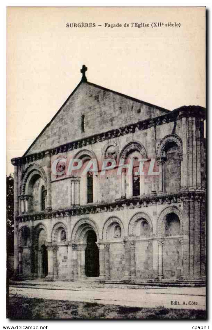 Surgeres - Facade de l Eglise - CPA
