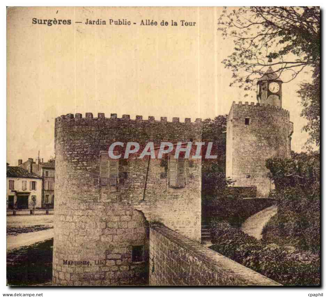 Surgeres - Le Jardin Public - Allee de la Tour - CPA