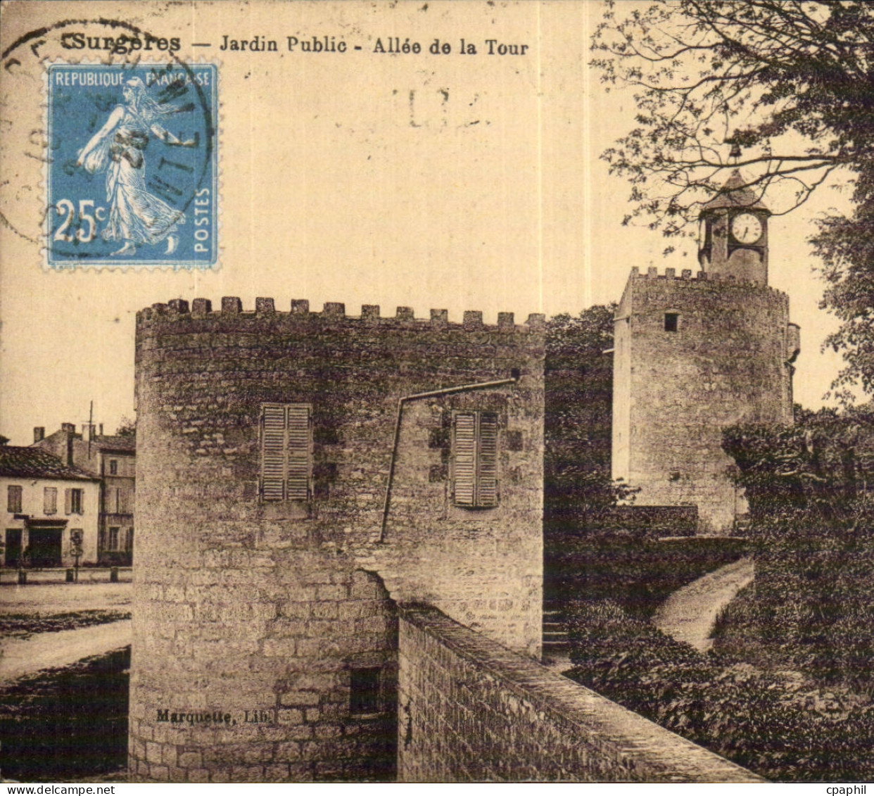 Surgeres - Le Jardin Public - Allee de la Tour - CPA