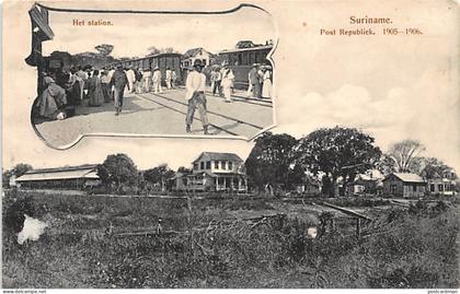 Suriname - Het Station - Railway Station - Post Republiek 1905-1906 - Publ. unknwon