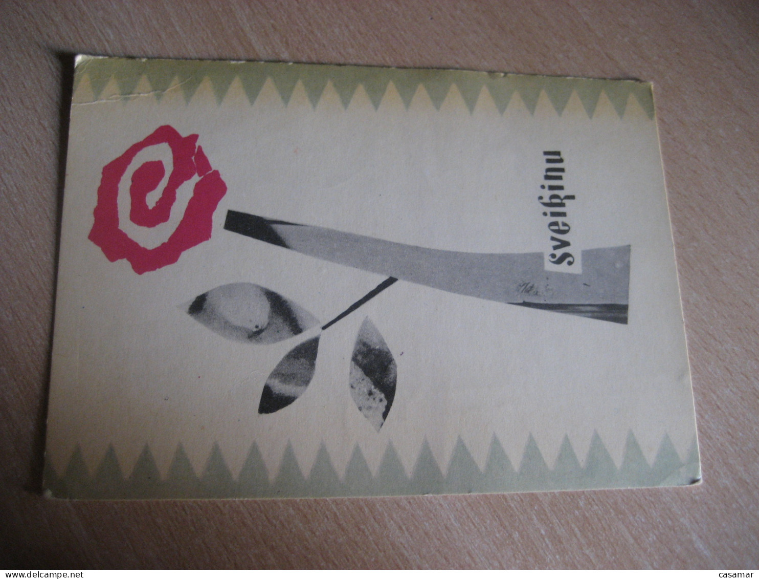 SVEIKINU Kaunas LITHUANIA postcard