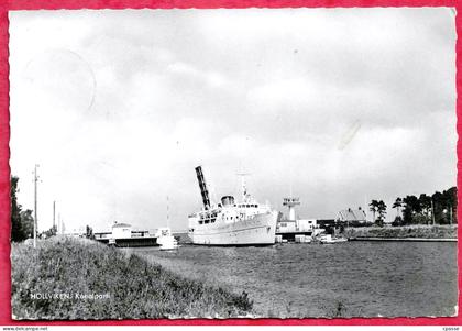 CPSM Suède Sweden Zweden Zverige HOLLVIKEN Kanalparti (bateau, pont levant)