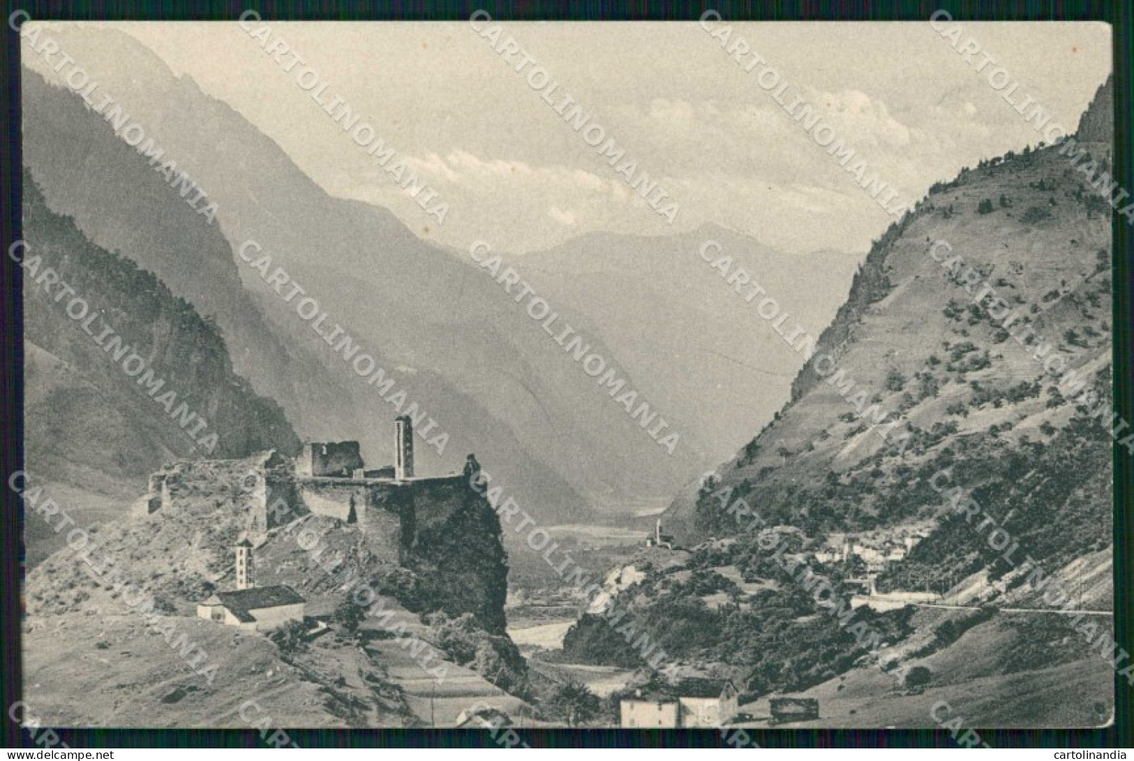 Svizzera Cantone Grigioni Castello di Mesocco cartolina RB9198