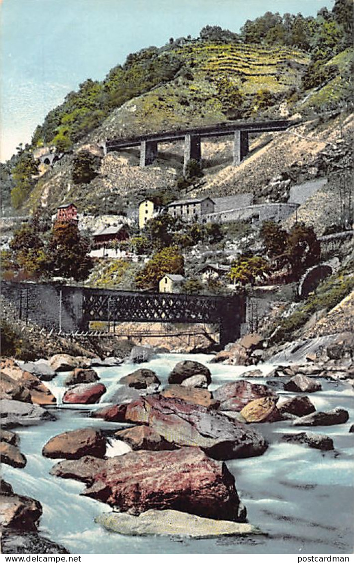 Svizzera - GIORNICO (TI) Gotthardbahn - Die 3 Bahnlinien - Ed. E. Götz 4224