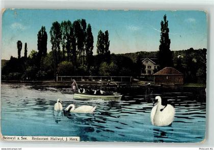5712 Beinwil am See Gebrauchsspuren Gasthaus Hallwyl Schwäne - 10592239