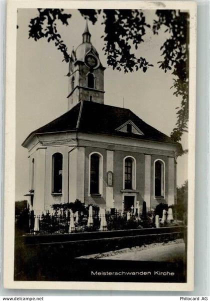 5616 Meisterschwanden 1925 Foto AK Kirche - 38219585