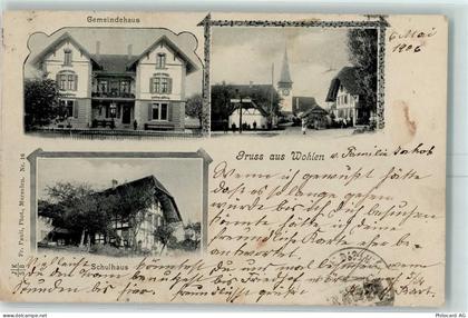5610 Wohlen AG 1906 Gebrauchsspuren Gemeindehaus Schulhaus - 13601959