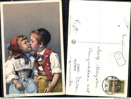 126855,Appenzeller Kinder Ansicht Kinder i. Tracht Kt. Appenzell Ausserrhoden