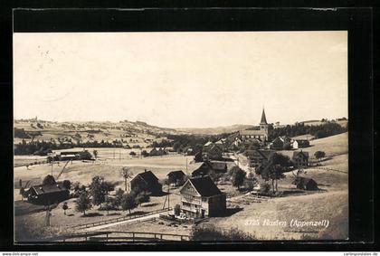 AK Haslen, Blick über den kleinen Ort zur Kirche hin