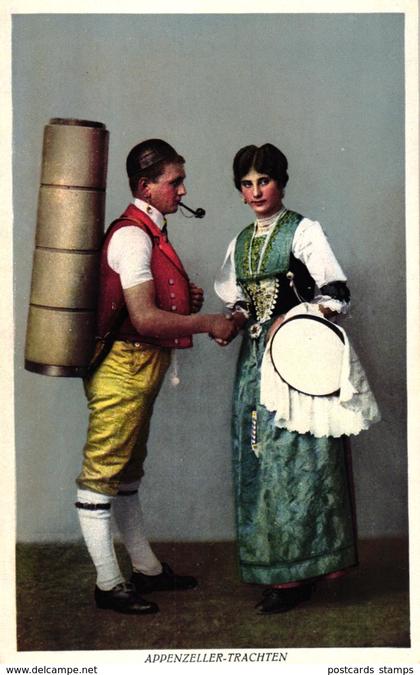 Appenzell, Appenzeller Tracht, Appenzeller Paar, um 1920