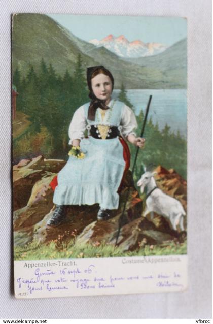 Cpa 1906, Appenzeller tracht, costume Appenzellois, Appenzell, Suisse