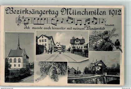 9542 Münchwilen TG Foto AK Bezirkssängertag 1912 - 13673448