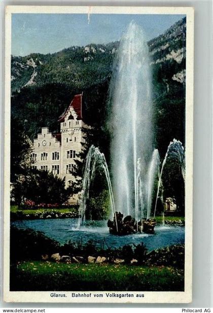 Glarus Bahnhof Bahnhof Schweiz Foto AK - 38221986