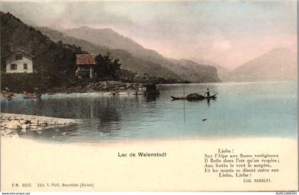SUISSE LAC DE WALENSTADT  carte postale ancienne [GIT-4270]