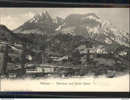 Weesen Walensee SG Weesen Bahnhof Hotel Speer