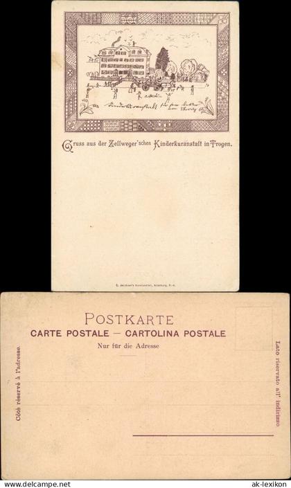 Ansichtskarte Trogen AR Zellweger'schen Kinderkuranstalt Künstlerkarte 1913
