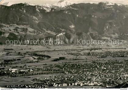 Walzenhausen AR Blick von der Gebhardshoehe auf Heerbrugg Widnau Diepoldsau Hohe