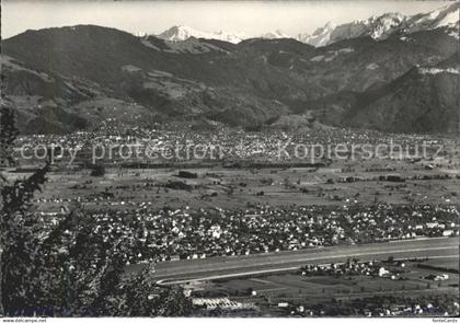Walzenhausen AR Blick von Gebhardshoehe auf Lustenau Dornbirn Alpenpanorama