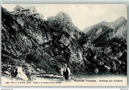 9107 Urnäsch - Klubhütte Thierwies Aufstieg Wanderer - 10603957