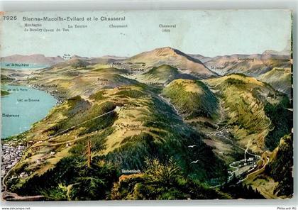 2534 Orvin 1908 - Bienne Macolin Evilard Chasseral Vogelschau - 39497755