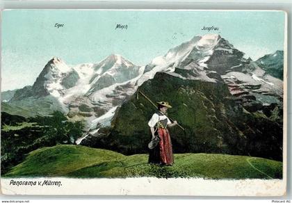 3825 Mürren - Eiger Mönch Jungfrau Panorama von Mürren Sennerin - 10395242