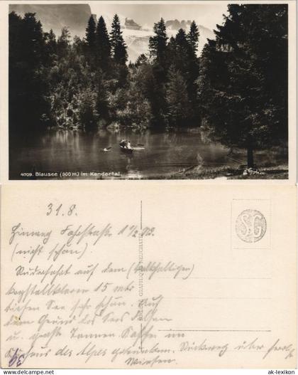 Ansichtskarte Kandergrund Kandertal Blausee 1929