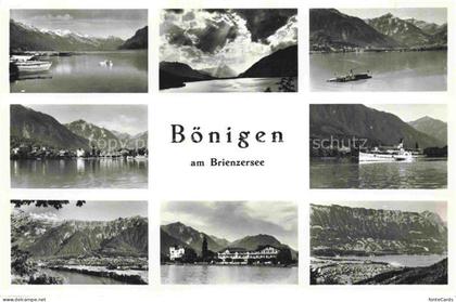 Boenigen Brienzersee BE Brienzersee See Berge Dampfschiff Ortschaft Mehrbildkart