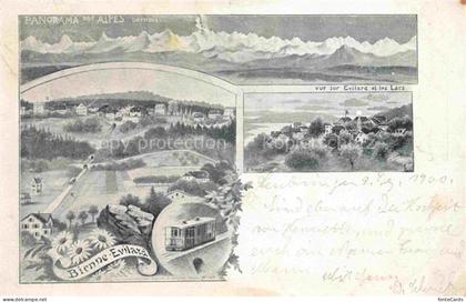 Evilard-sur-Bienne Evilard-Leubringen Biel BE Panorama Vue sur les Lacs