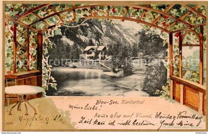 Kandergrund Blausee im Kandertal Kuenstlerkarte