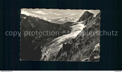 Loetschenpass Gletscher Mischabel Ferden Rothorn Gebirgspanorama