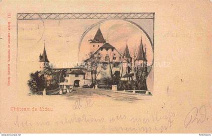 Nidau Niedau Bielersee Lac de Bienne BE Château-de-Nidau Schloss Tuerme Torbogen