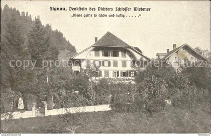 Signau Denkstein des Dichters Schlosser Wiedmer