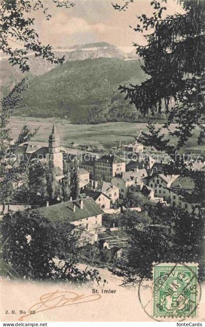 St Imier Courtelary BE Vue générale et les Alpes