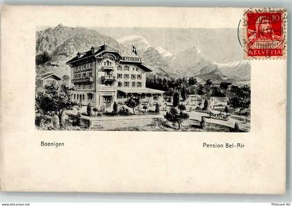 3806 Bönigen b. Interlaken 1917 - Pension Bel-air Briefmarke Bildseite... - 13572852