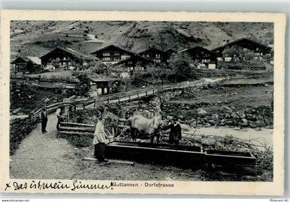 3864 Guttannen 1913 - Dorfstrasse Brunnen Pferd - 13174820