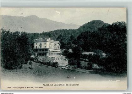 3800 Interlaken 1913 - Waldhotel Unspunnen bei Interlaken - 10194690