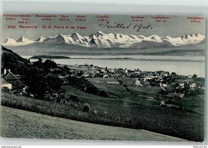 2520 La Neuveville - Alpenkette St Peters Insel - 10584471