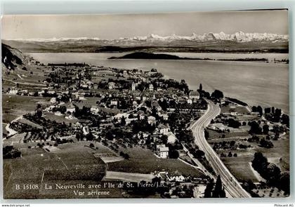 2520 La Neuveville - Fliegeraufnahme La Neuveville avec Ille de St. Pier... - 13149420