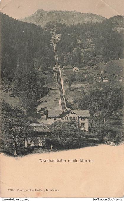 [-5%] SUISSE - Mürren - Drahtseilbahn nach Mürren - Carte Postale Ancienne