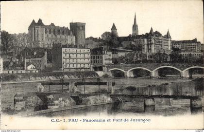 CPA Pau Panorama et Pont de Jurancon