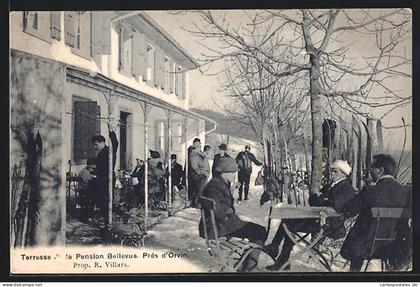 AK Orvin, Terrasse de la Pension Bellevue