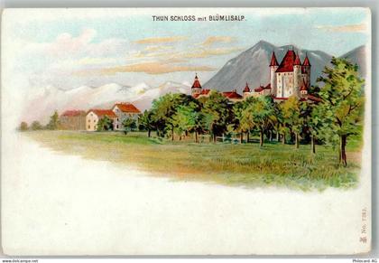 3600 Thun Lithographie Schloss Thun Blümlisalp - 10741516