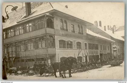 3380 Wangen an der Aare Winter Gasthaus zur Krone Pferdeschlitten - 13666645