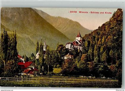 3752 Wimmis Foto AK Schloss Kirche - 38193839