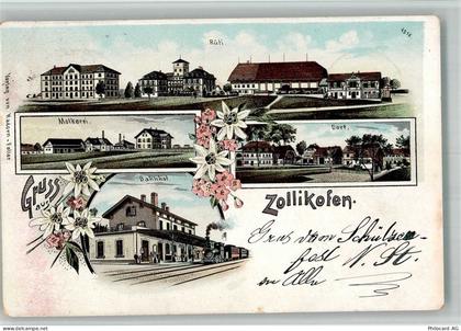 3052 Zollikofen 1902 BOAKC Bahnhof Molkerei Lithographie - 13715674