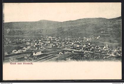 AK Sissach, Teilansicht mit Kirche