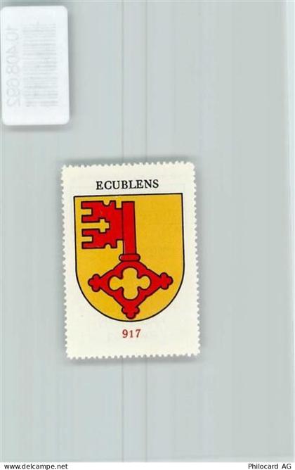 1673 Ecublens FR - Vignette Wappen Kaffee Hag ca 1920-1940 Schlüssel - 10408692