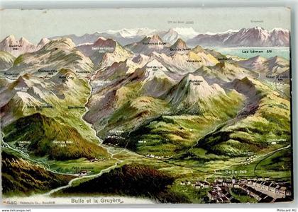 1630 Bulle - Gruyere Vogelschau - 39497682