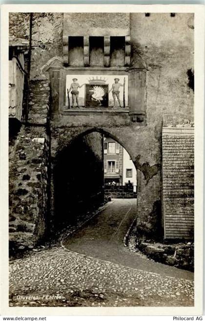 1663 Gruyères Foto AK Foto Glasson Tor - 39690663