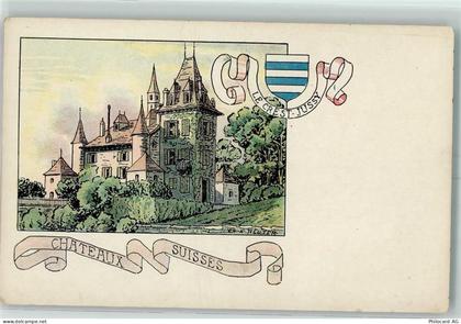 1254 Jussy Künstlerkarte Chateaux sign Reuter Serie 303 - 13173137